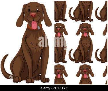 Design senza cuciture isolato su bianco Illustrazione Vettoriale