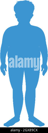 Silhouette corpo umano su sfondo bianco Illustrazione Vettoriale