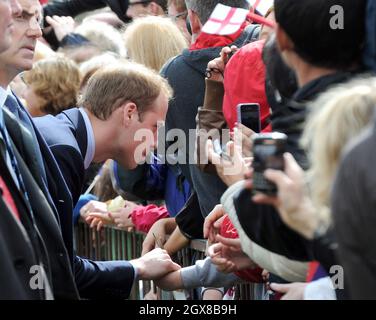 Il Principe William visita il Witton Country Park a Darwen, nel Lancashire. Foto Stock