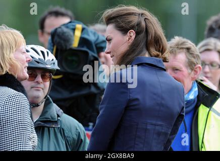 Kate Middleton visita il Witton Country Park a Darwen, Lancashire. Foto Stock