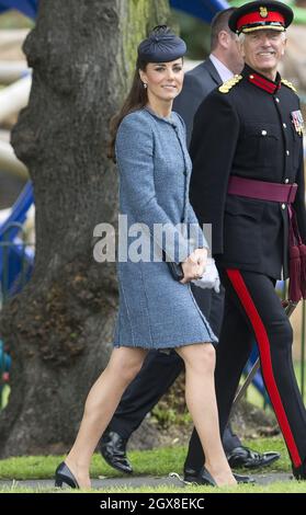 Catherine, Duchessa di Cambridge visita il Vernon Park durante una visita Diamond Jubilee a Nottingham. Foto Stock