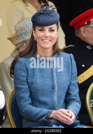 Catherine, Duchessa di Cambridge visita il Vernon Park durante una visita Diamond Jubilee a Nottingham. Foto Stock