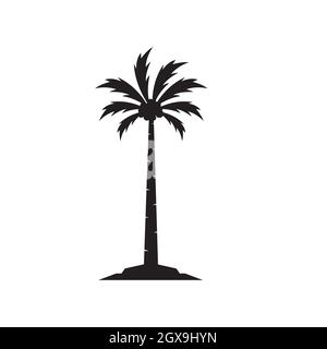 Modello del logo Palm Tree Summer Illustrazione Vettoriale