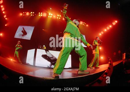 I Beastie Boys si esibiscono al Pacific Coliseum di Vancouver. Foto Stock