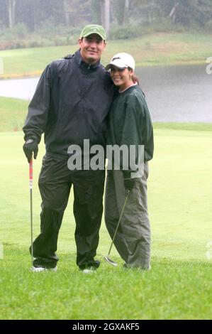 Jamie-Lynn Sigler (Discala) e AJ Discala al torneo di golf della Youth Foundation, Mohegan Sun, CT. Foto Stock