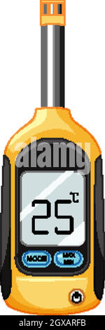 Termometro da cucina isolato su sfondo bianco Illustrazione Vettoriale