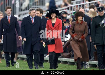 Kate Middleton, la ragazza del principe Guglielmo, partecipa alla Sovereign's Parade presso la Royal Military Academy Sandhurst per assistere alla Parata di passaggio il December15, 2006 a Sandhurst, Inghilterra. Anwar Hussein/EMPICS Entertainment Foto Stock