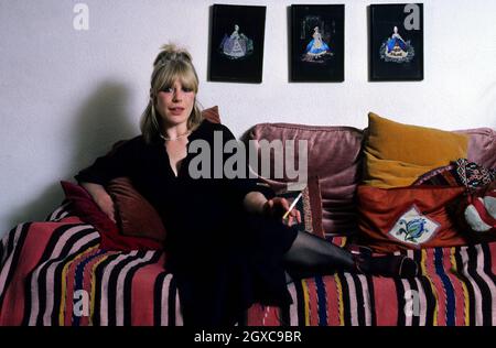 Cantante e attrice britannica Marianne Faithfull. Foto Stock