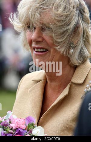 Camilla, Duchessa della Cornovaglia, visita il Sandringham Flower Show, nella tenuta di Sandringham, a Norfolk. Foto Stock