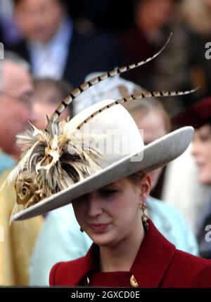 Lady Gabriella Windsor partecipa al Servizio di Celebrazione per l'anniversario di matrimonio Diamond della Regina Elisabetta II e del Principe Filippo, Duca di Edimburgo, presso l'Abbazia di Westminster a Londra. Foto Stock