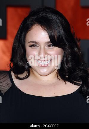 Nikki Blonsky partecipa al tredicesimo annuale Critics' Choice Awards al Santa Monica Civic Auditorium di Los Angeles. Foto Stock