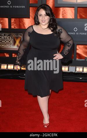 Nikki Blonsky partecipa al tredicesimo annuale Critics' Choice Awards al Santa Monica Civic Auditorium di Los Angeles. Foto Stock