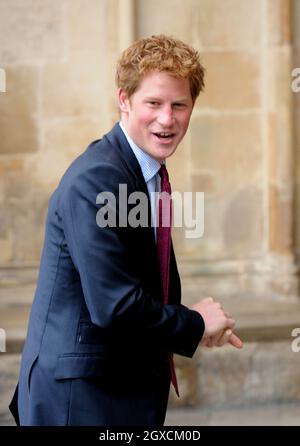 Prince Harry arriva al Woman's Own Children of Courage Awards 2008 presso l'abbazia di Wesminster nel centro di Londra. Foto Stock