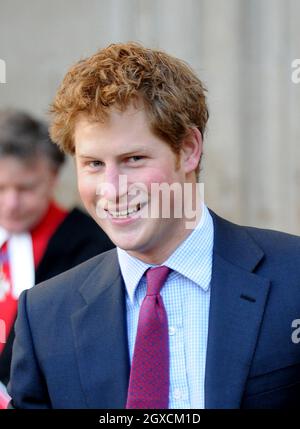 Prince Harry arriva al Woman's Own Children of Courage Awards 2008 presso l'abbazia di Wesminster nel centro di Londra. Foto Stock