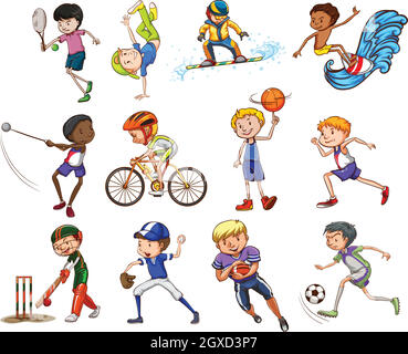Set sportivo Illustrazione Vettoriale