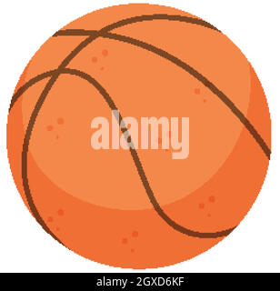 Il basket ball isolati su sfondo bianco Illustrazione Vettoriale
