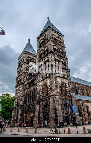 La chiesa principale di Lund o Lunds Domkyrka Foto Stock