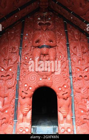 Maori culturali e artigianali. Rotorua. Nuova Zelanda. 16 Nov 2011 Foto Stock