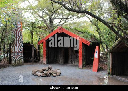 Maori culturali e artigianali. Rotorua. Nuova Zelanda. 16 Nov 2011 Foto Stock