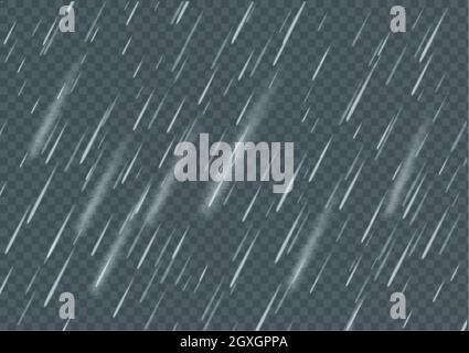 Autunno tempo blu natura sfondo con gocce di pioggia caduta e pozzanghere illustrazione vettoriale Illustrazione Vettoriale