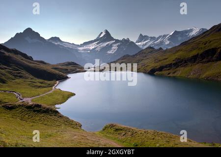 Bachalpsee e Schreckhorn Foto Stock