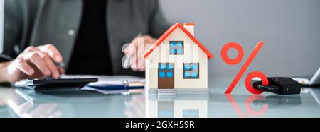 Tasso di interesse e blocco profitti. Sicurezza dei prezzi Foto Stock