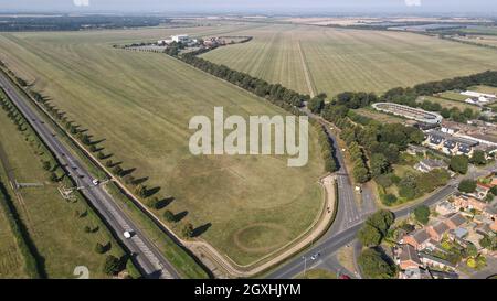 Newmarket corsa corso Suffolk Inghilterra Aerial Foto Stock