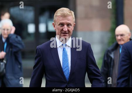 MANCHESTER, REGNO UNITO. 5 OTTOBRE Oliver Dowden MP, co-presidente del partito conservatore, il terzo giorno della Conferenza del partito conservatore a Manchester Central, Manchester, martedì 5 ottobre 2021. (Credit: MI News) Credit: MI News & Sport /Alamy Live News Foto Stock