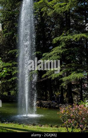 Casting di una fontana nella Villa Comunale di Benevento Foto Stock