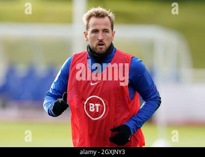 Burton, Inghilterra, 5 ottobre 2021. Harry Kane d'Inghilterra si allena a St George's Park, Burton su Trent. Data foto: 5 ottobre 2021. Il credito d'immagine dovrebbe leggere: Andrew Yates/Sportimage Credit: Sportimage/Alamy Live News Foto Stock