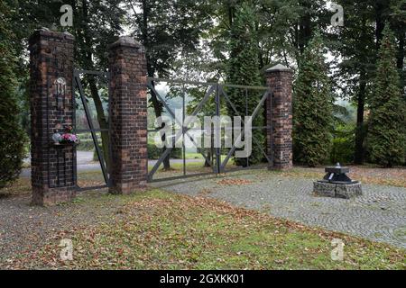 Swietochlowice, Polonia - 27 settembre 2021. Che cosa rimane di internment Camp Eintrachthutte (Zgoda). Era un campo satellite di Auschwitz Foto Stock