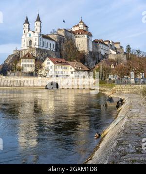 Castello di Aarburg nel Cantone di Soletta, Svizzera Foto Stock