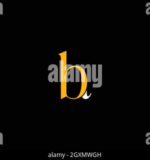 Logo Letter AB o BA Design con disegni a linee per l'uso illustrativo Illustrazione Vettoriale