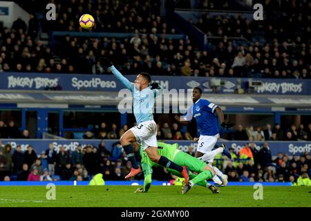 Gabriel Jesus di Manchester City segna il secondo obiettivo del suo fianco il gioco Foto Stock