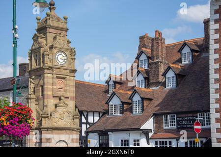 16 ° secolo Seven Eyes Building, Middelton on the Square, St Peters Square, Ruthin (Rhuthun), Denbighshire (Sir Ddinbych), Galles, Regno Unito Foto Stock