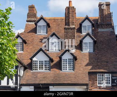 16 ° secolo Seven Eyes Building, Middelton on the Square, St Peters Square, Ruthin (Rhuthun), Denbighshire (Sir Ddinbych), Galles, Regno Unito Foto Stock