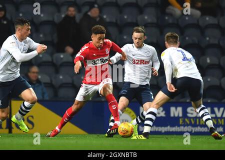 Marcus Tavernier di Middlesbrough in azione Foto Stock