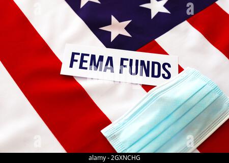 FEMA Funds alluvione uragani Wildfire terremoto assistenza Foto Stock