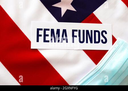 FEMA Funds alluvione uragani Wildfire terremoto assistenza Foto Stock