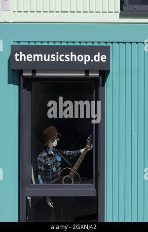 Themusicshop, Kreativquartier Dachauerstrasse, Neuhausen-Nymphenburg, Monaco di Baviera, alta Baviera, Baviera, Germania Foto Stock