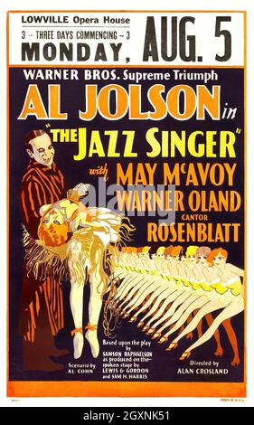 Al Jolson in "The Jazz Singer" Foto Stock