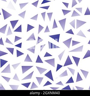 Sfondo a mosaico blu poligonale. Illustrazione del vettore poly basso astratto. Ripetizione triangolare senza giunture. Modello di business design geometrico con triangolo Illustrazione Vettoriale