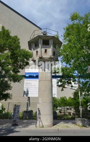 Mauerturm, Erna-Berger-Strasse, Mitte, Berlino, Germania Foto Stock