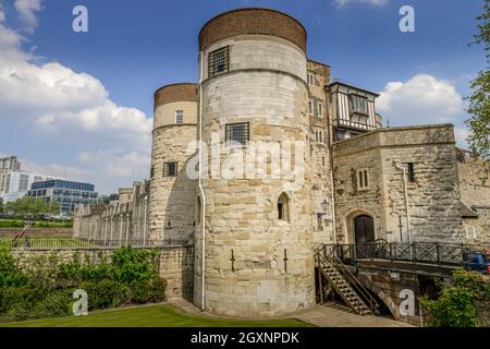 Byward Tower, Tower of London, Londra, Inghilterra, Regno Unito Foto Stock