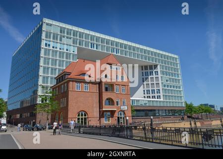 Altes Zollhaus, Spiegel-Verlag, Ericusspitze, Hafencity, Amburgo, Germania Foto Stock