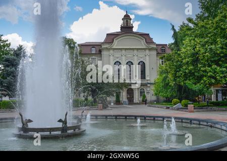 Fontana, Municipio, Piazza Stefan Stambolov, Plovdiv, Bulgaria Foto Stock