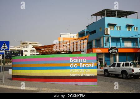 Bairro de Brasil, distretto di Praia, Praia, Santiago, Isole del Capo Verdiano, Capo Verde Foto Stock