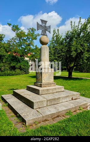 Monumento alla battaglia di Lipsia 1813, Giardino del Castello di Merseburg, Merseburg, Sassonia-Anhalt, Germania Foto Stock