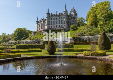Dunrobin Castle, Garden &amp;amp, Grounds, North Coast, Scotland, Regno Unito Foto Stock