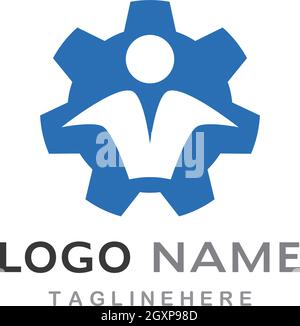 Modello di icona vettore logo Safety People Illustrazione Vettoriale